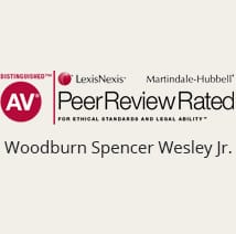 AV Distinguished | LexisNexis | Martindale-Hubbell | Peer Review Rated | For Ethical Standards And Legal Ability | Woodburn Spencer Wesley Jr.